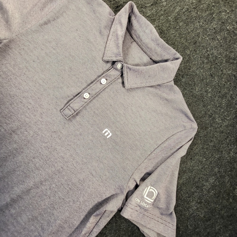 Travis Mathew Mens S The Zinna Golf Polo Shirt Blackberry Cordial Striped